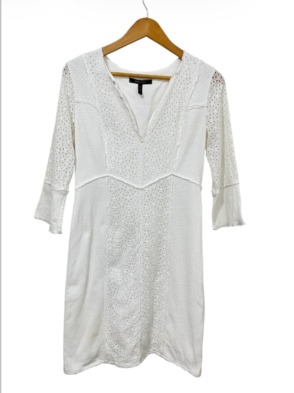 BCBGMaxAzria Darcy White Eyelet Mini Dress